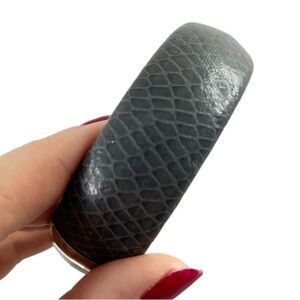 Gray Snake Leather Style Bangle